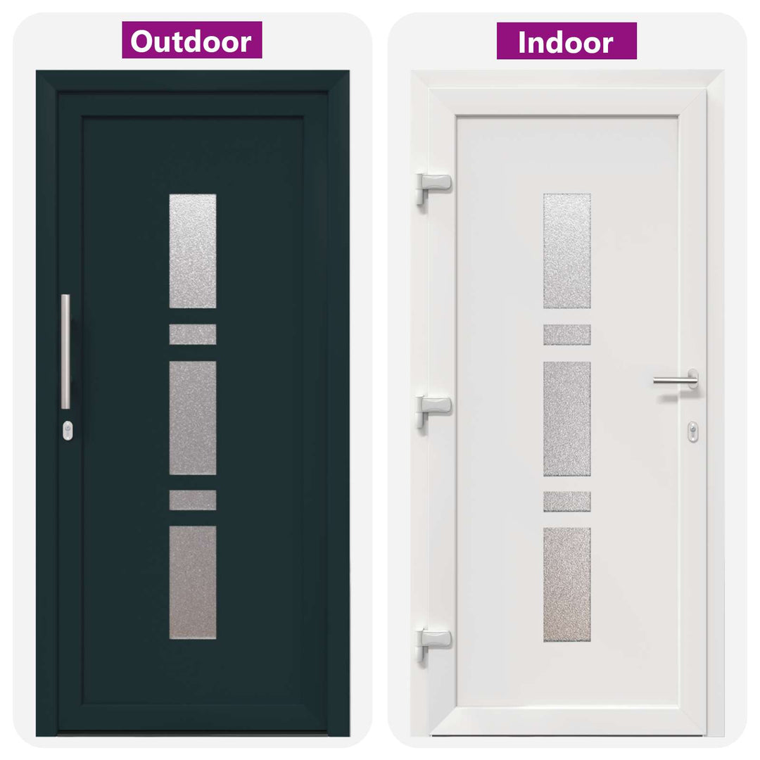 Hoveddør Antracit 98 x 200 cm PVC