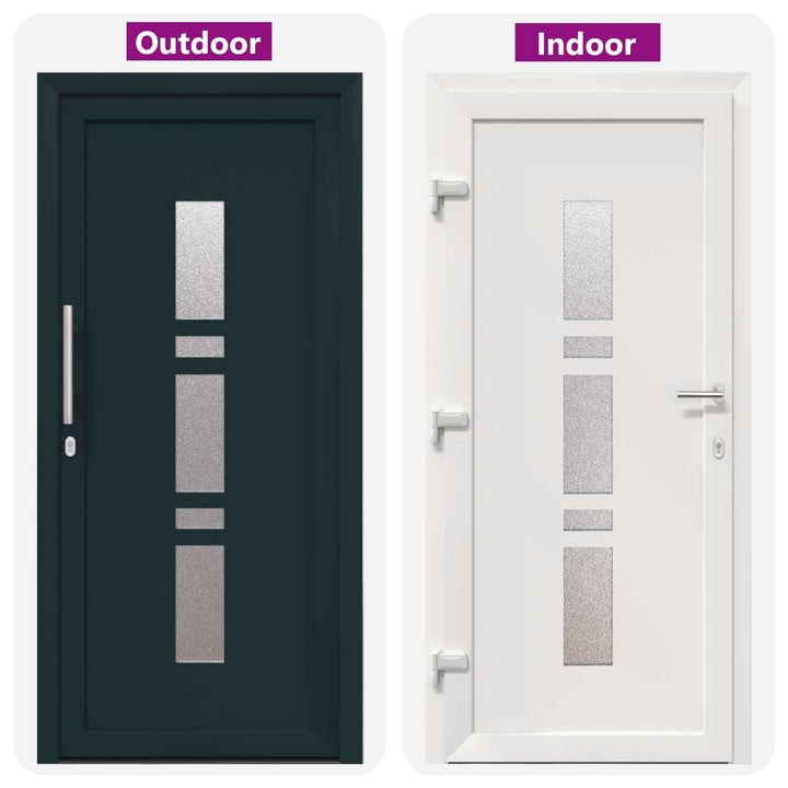 Hoveddør Antracit 98 x 200 cm PVC