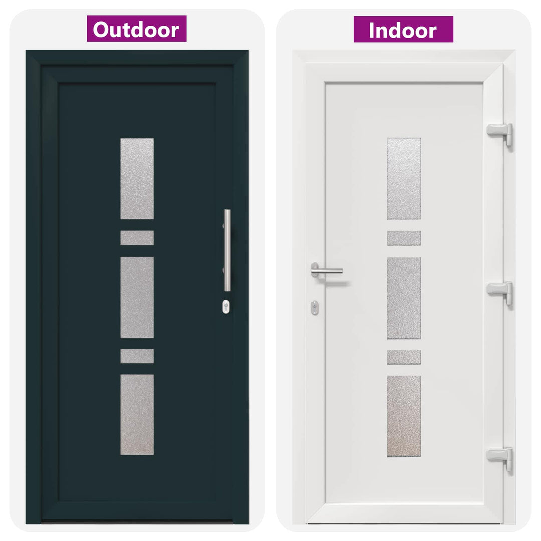 Hoveddør Antracit 108 x 208 cm PVC