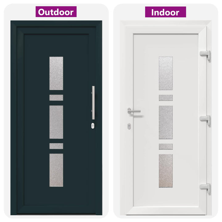 Hoveddør Antracit 108 x 208 cm PVC