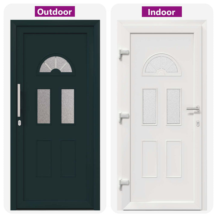 Hoveddør Antracit 98 x 208 cm PVC