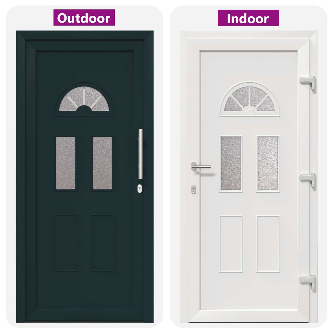 Hoveddør Antracit 110 x 210 cm PVC