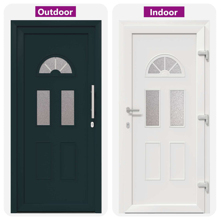 Hoveddør Antracit 110 x 210 cm PVC