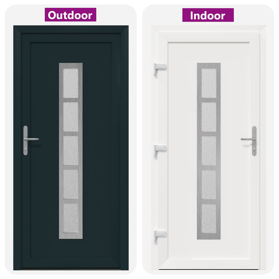 Hoveddør Antracit 88 x 200 cm PVC