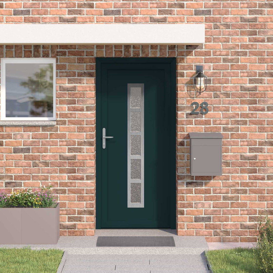 Hoveddør Antracit 98 x 200 cm PVC