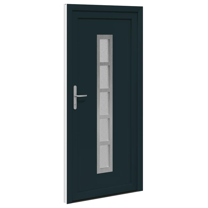 Hoveddør Antracit 98 x 208 cm PVC