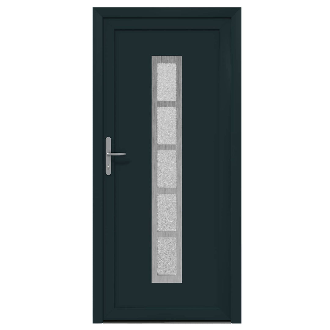 Hoveddør Antracit 98 x 208 cm PVC