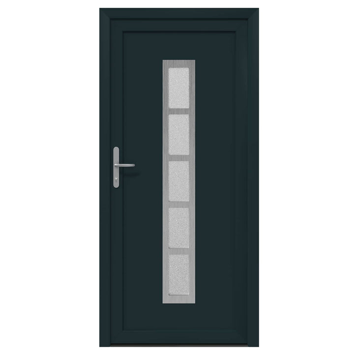 Hoveddør Antracit 108 x 208 cm PVC