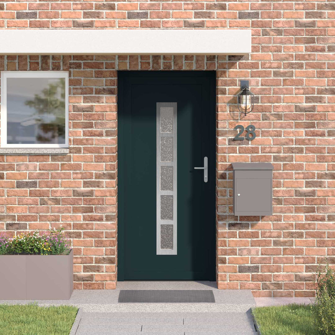 Hoveddør Antracit 88 x 200 cm PVC