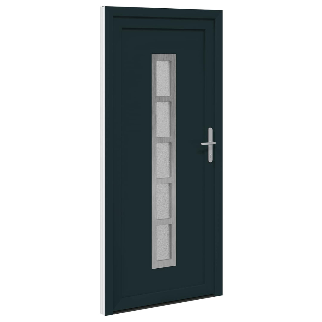 Hoveddør Antracit 88 x 200 cm PVC