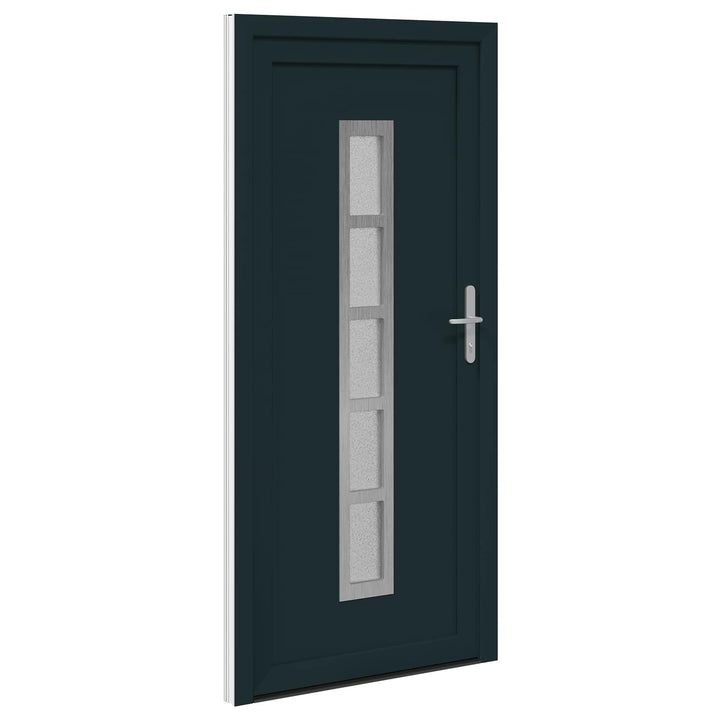 Hoveddør Antracit 88 x 200 cm PVC