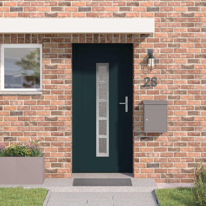 Hoveddør Antracit 98 x 200 cm PVC