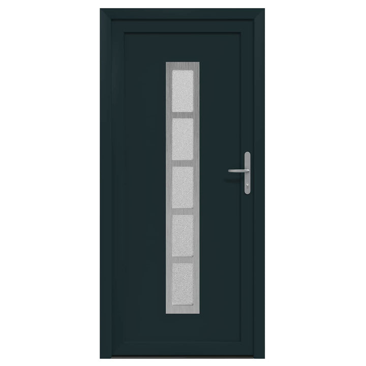 Hoveddør Antracit 98 x 208 cm PVC
