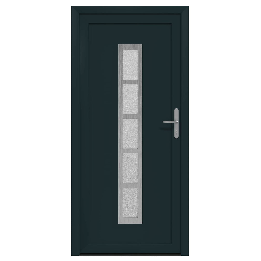 Hoveddør Antracit 108 x 208 cm PVC
