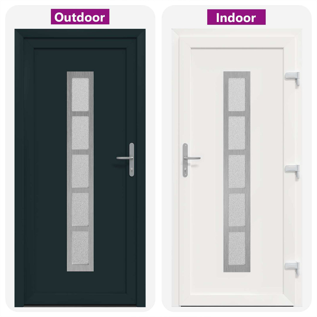 Hoveddør Antracit 108 x 208 cm PVC