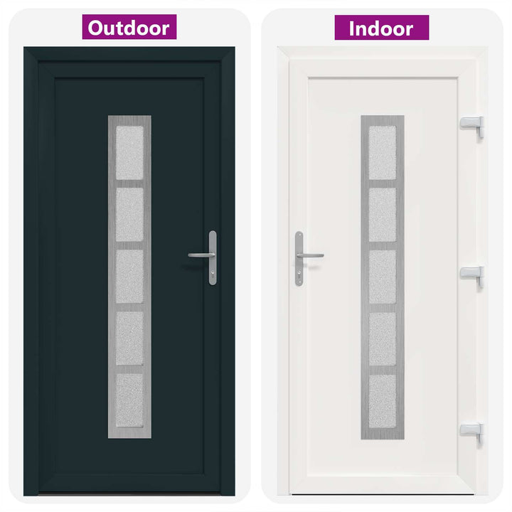 Hoveddør Antracit 108 x 208 cm PVC