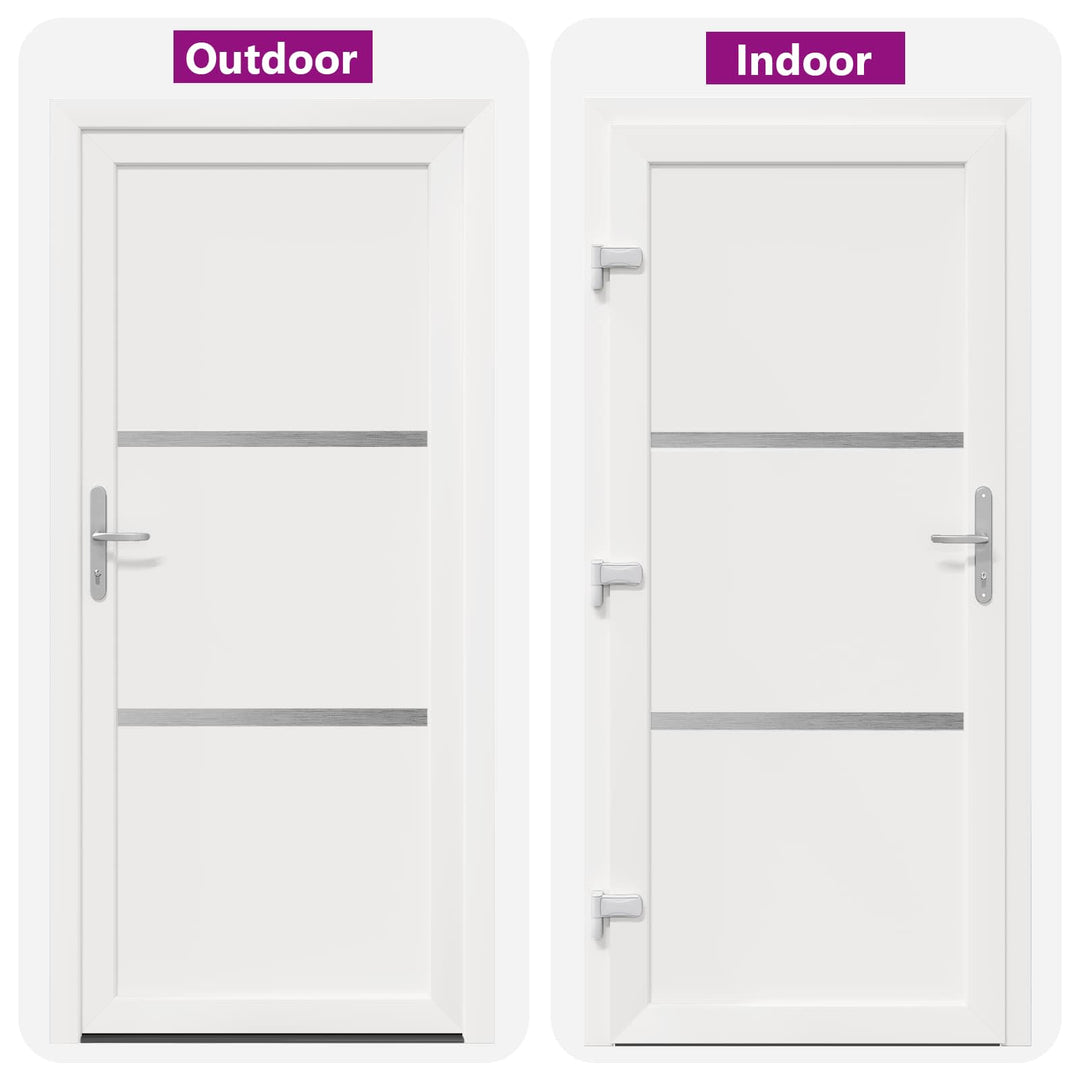 Hoveddør Hvid 108 x 208 cm PVC