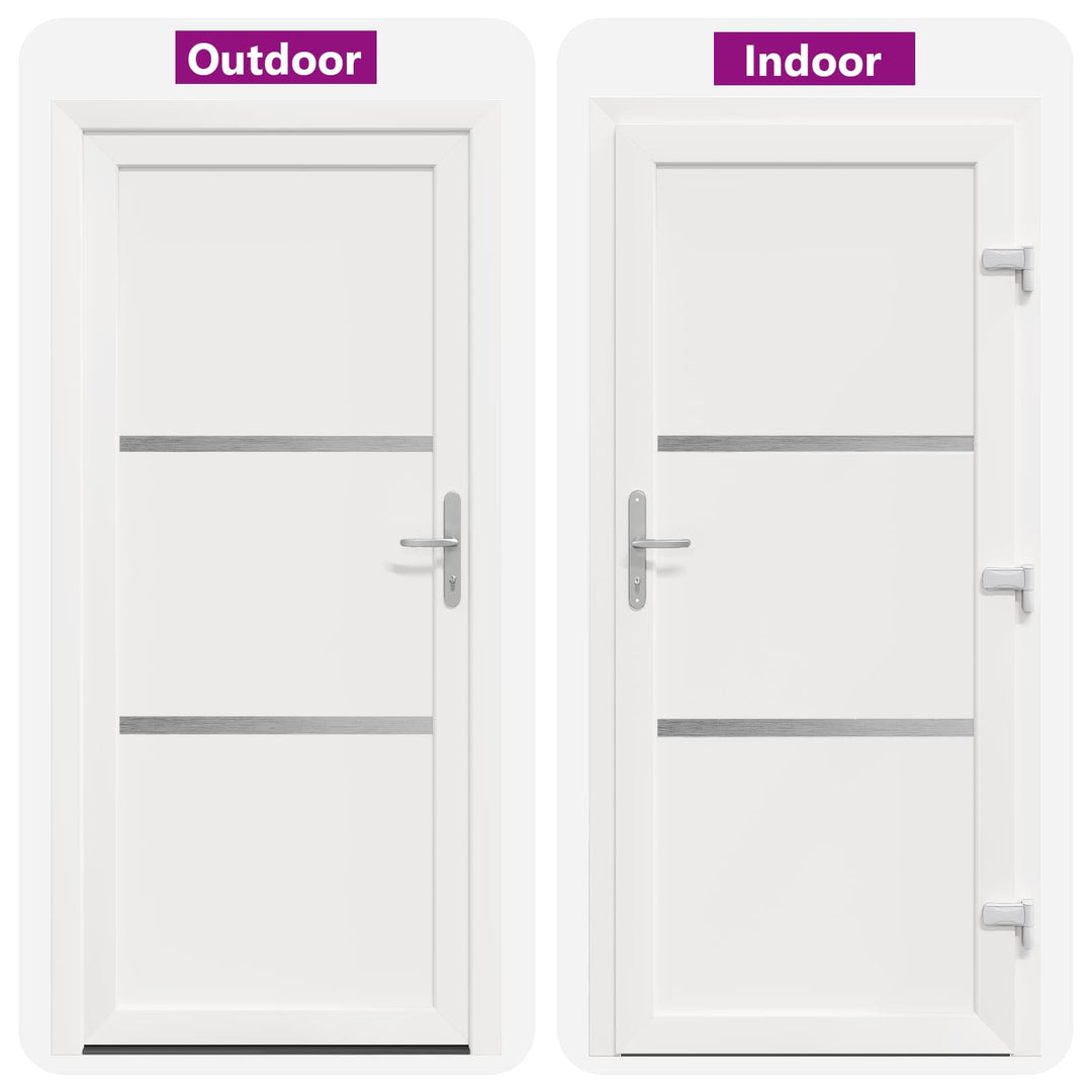 Hoveddør Hvid 108 x 208 cm PVC