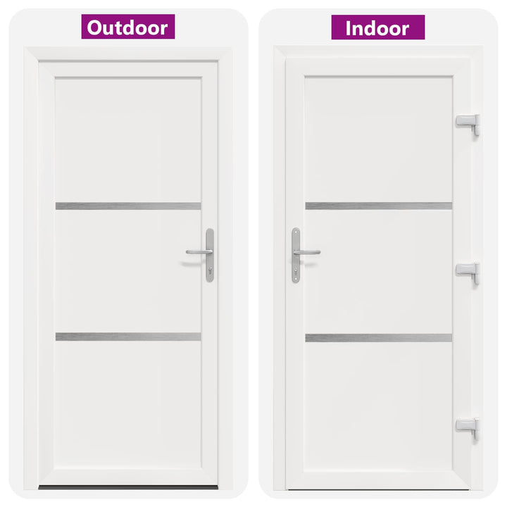 Hoveddør Hvid 108 x 208 cm PVC
