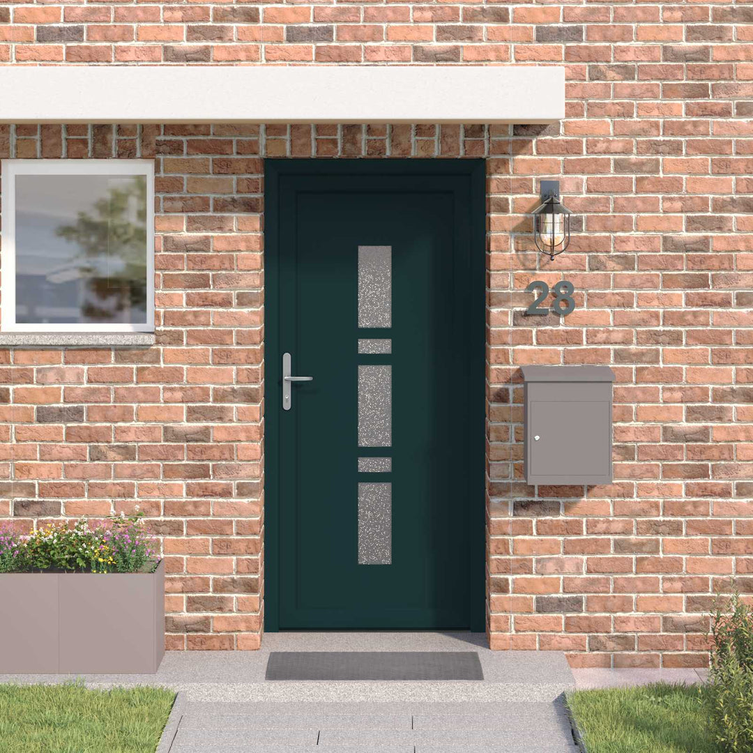 Hoveddør Antracit 88 x 200 cm PVC