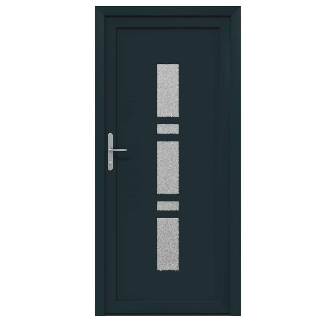 Hoveddør Antracit 98 x 200 cm PVC