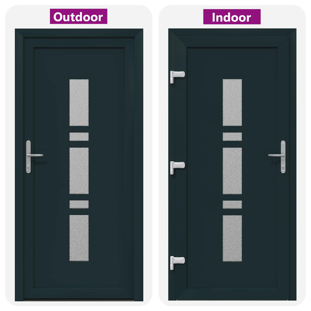 Hoveddør Antracit 98 x 200 cm PVC