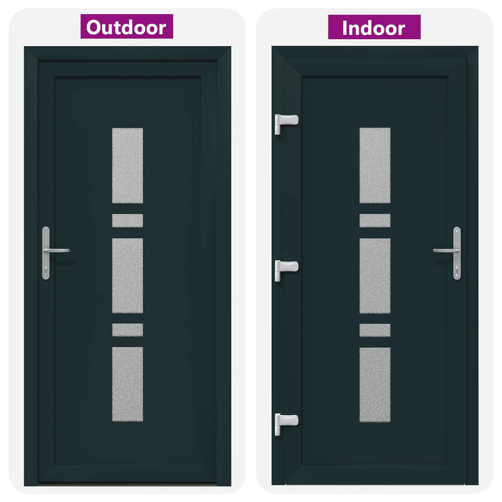 Hoveddør Antracit 98 x 200 cm PVC