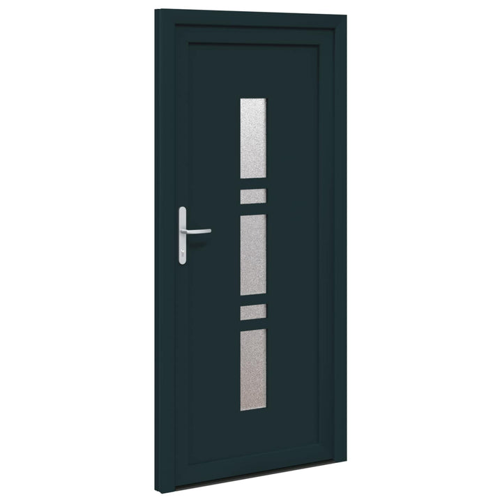Hoveddør Antracit 98 x 208 cm PVC