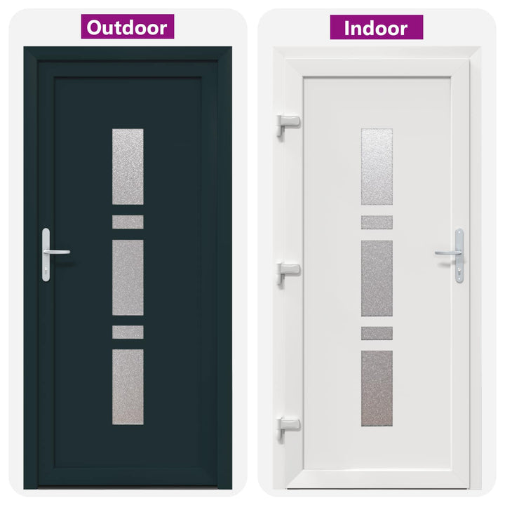 Hoveddør Antracit 98 x 208 cm PVC