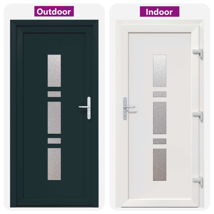 Hoveddør Antracit 98 x 200 cm PVC