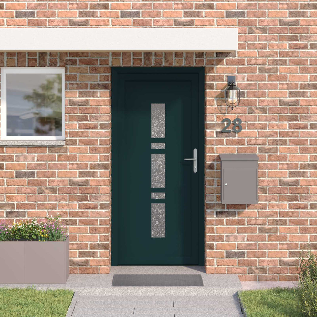 Hoveddør Antracit 98 x 208 cm PVC