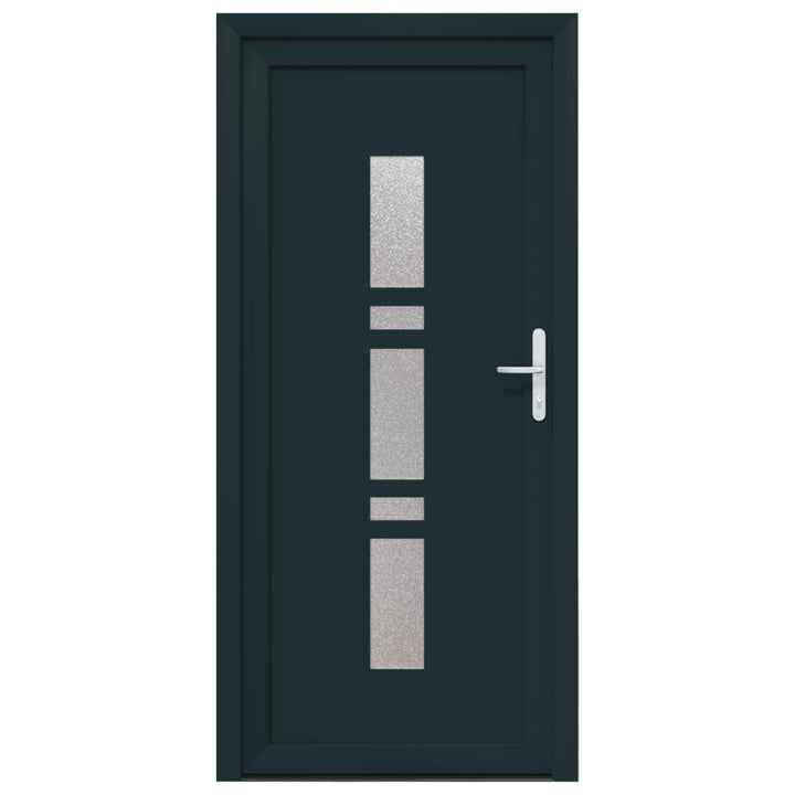Hoveddør Antracit 98 x 208 cm PVC