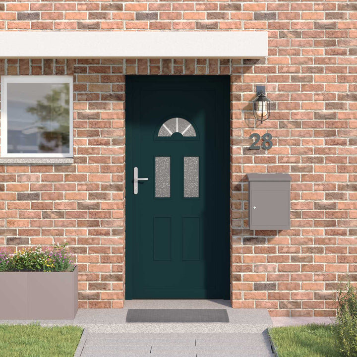 Hoveddør Antracit 98 x 208 cm PVC