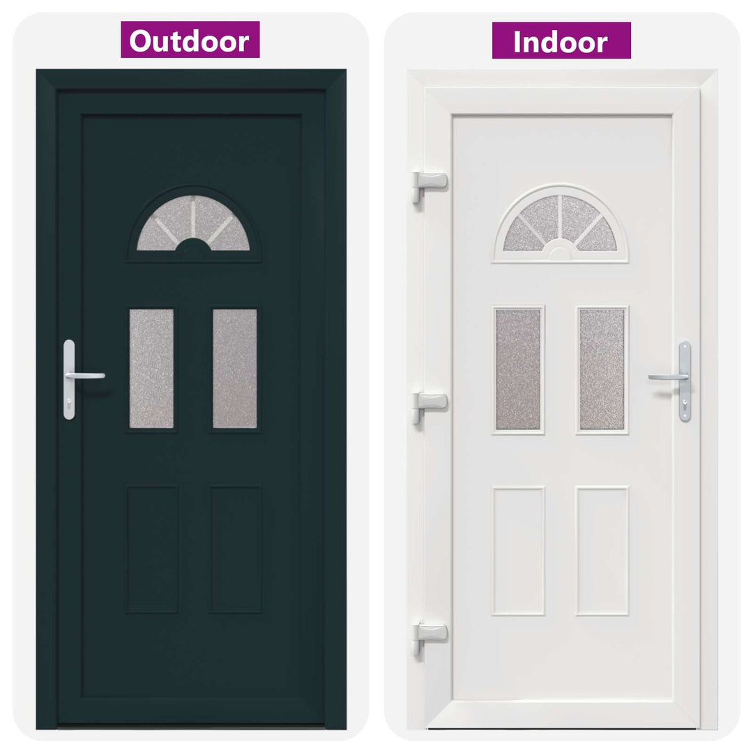Hoveddør Antracit 110 x 210 cm PVC