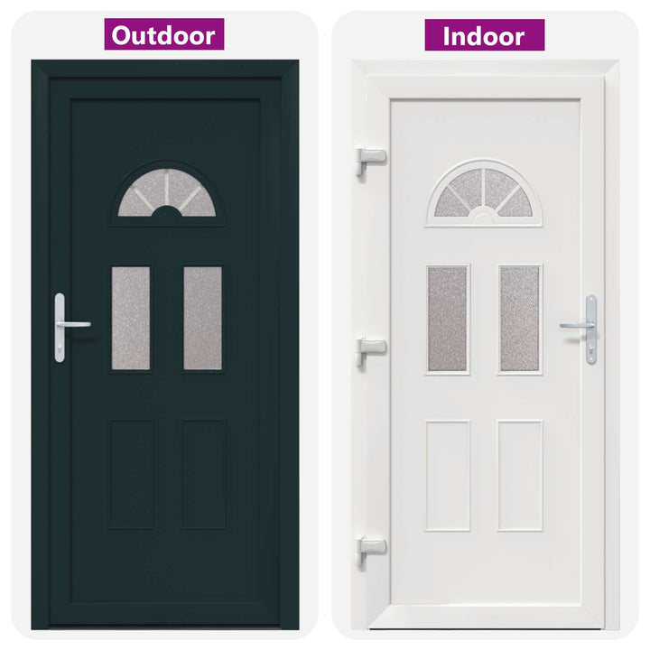 Hoveddør Antracit 110 x 210 cm PVC