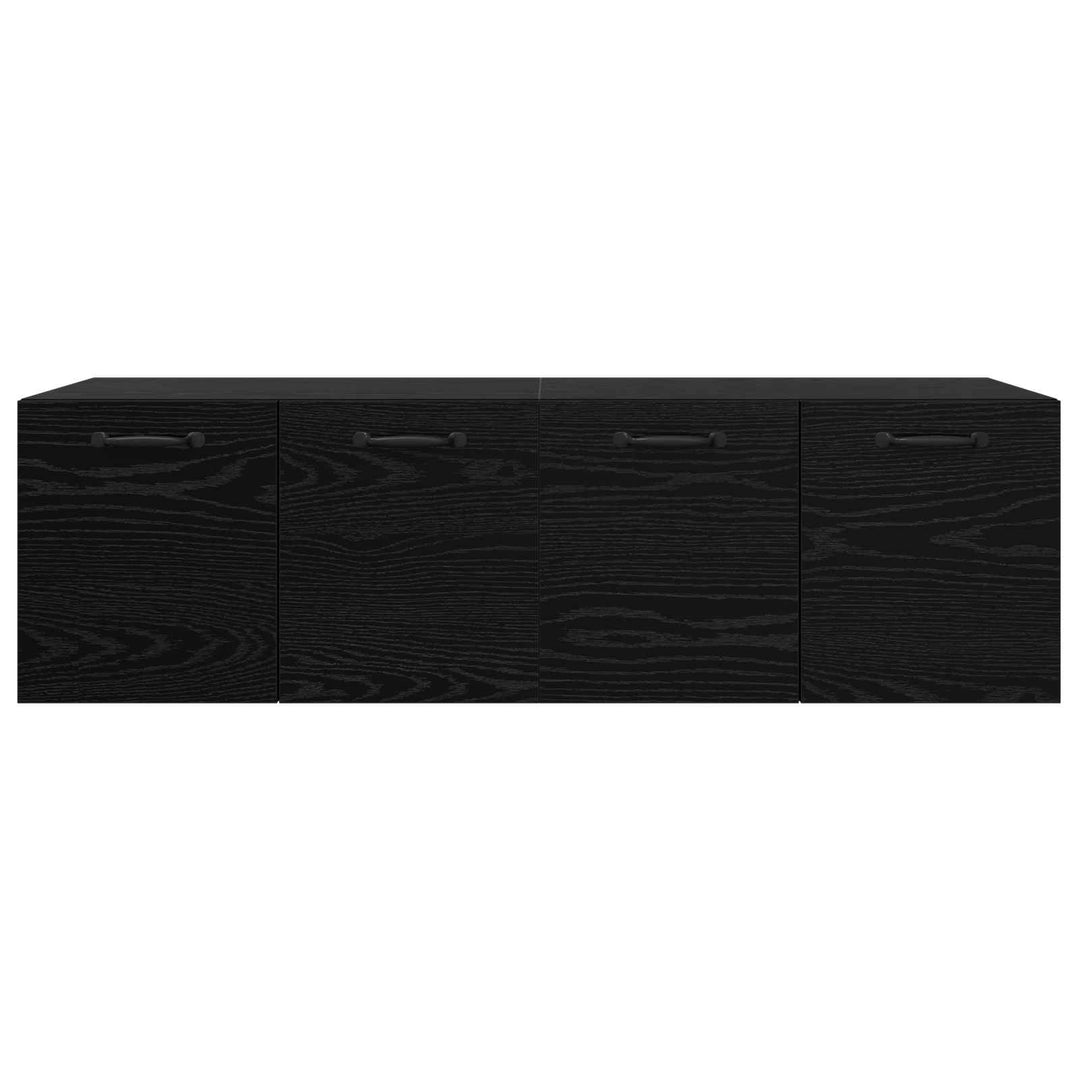 Vægskab 2 stk. 120 x 36,5 x 35 cm Konstrueret træ Sort eg