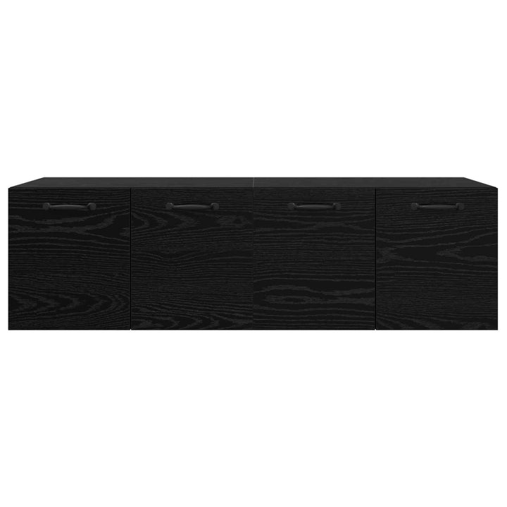 Vægskab 2 stk. 120 x 36,5 x 35 cm Konstrueret træ Sort eg