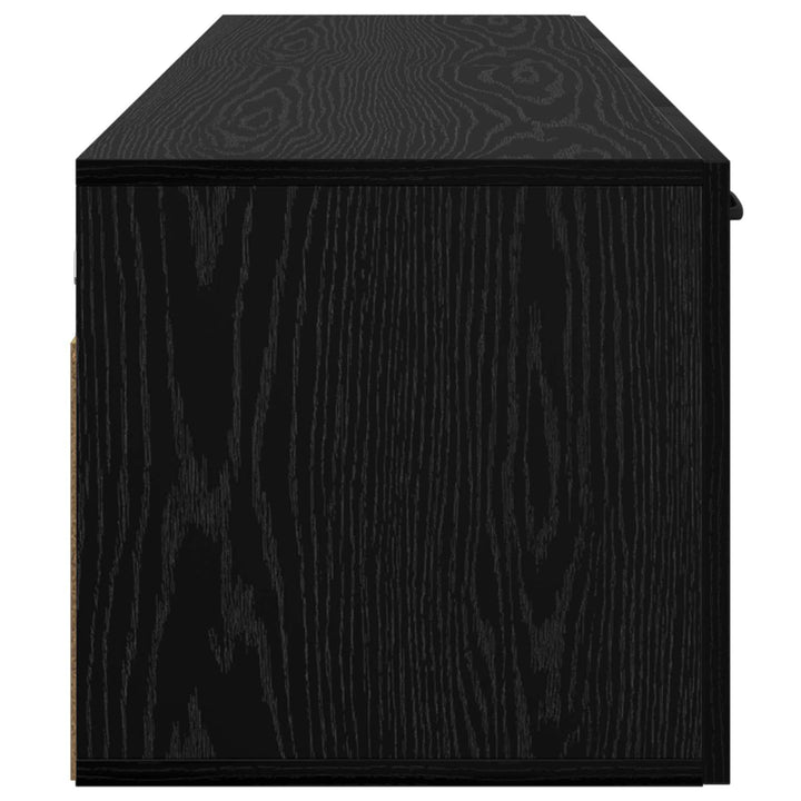 Vægskab 2 stk. 120 x 36,5 x 35 cm Konstrueret træ Sort eg