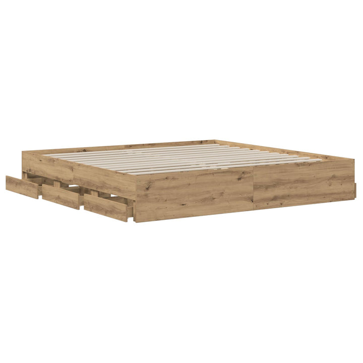 Sengestel med opbevaring Artisan-eg 180 x 200 cm