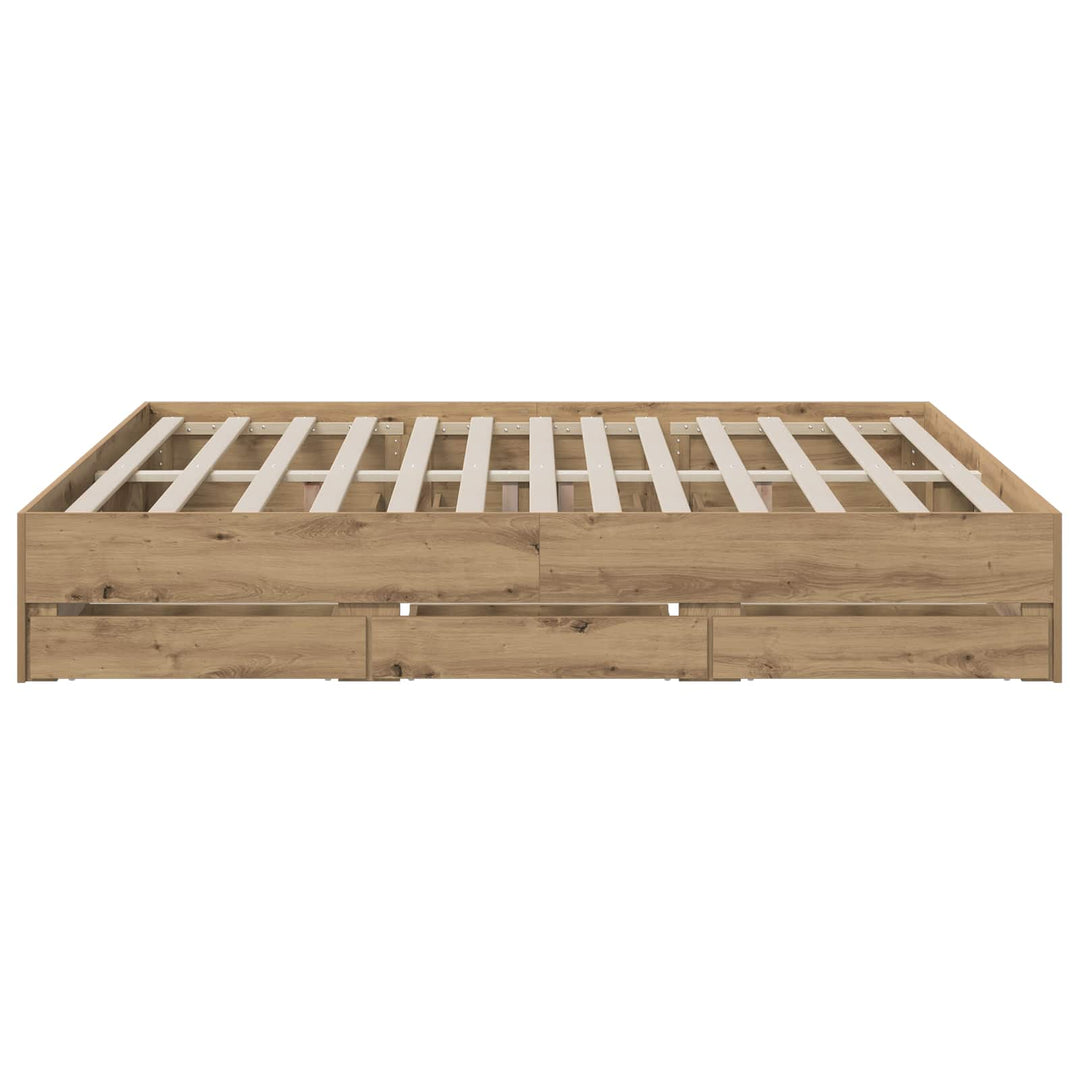 Sengestel med opbevaring Artisan-eg 180 x 200 cm