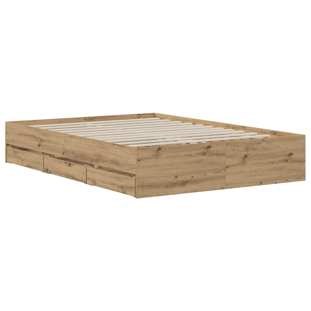 Sengestel med opbevaring Artisan-eg 160 x 200 cm