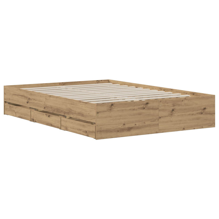 Sengestel med opbevaring Artisan-eg 160 x 200 cm