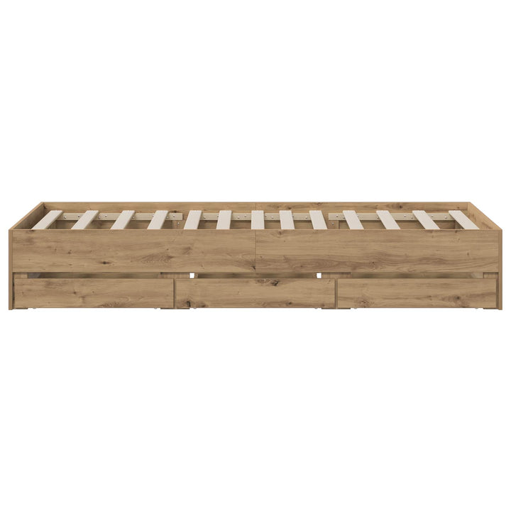 Sengestel med opbevaring Artisan-eg 90 x 200 cm Konstrueret træ