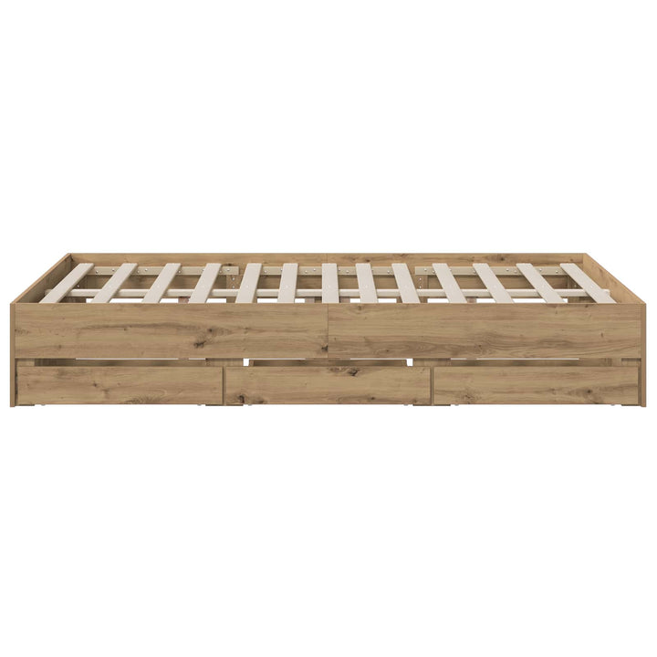 Sengestel med opbevaring Artisan-eg 140 x 190 cm