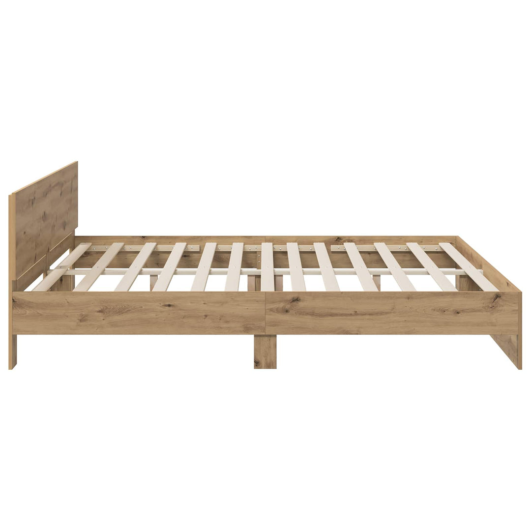 Sengestel med hovedgærde med hovedgærde Artisan-eg 200 x 200 cm