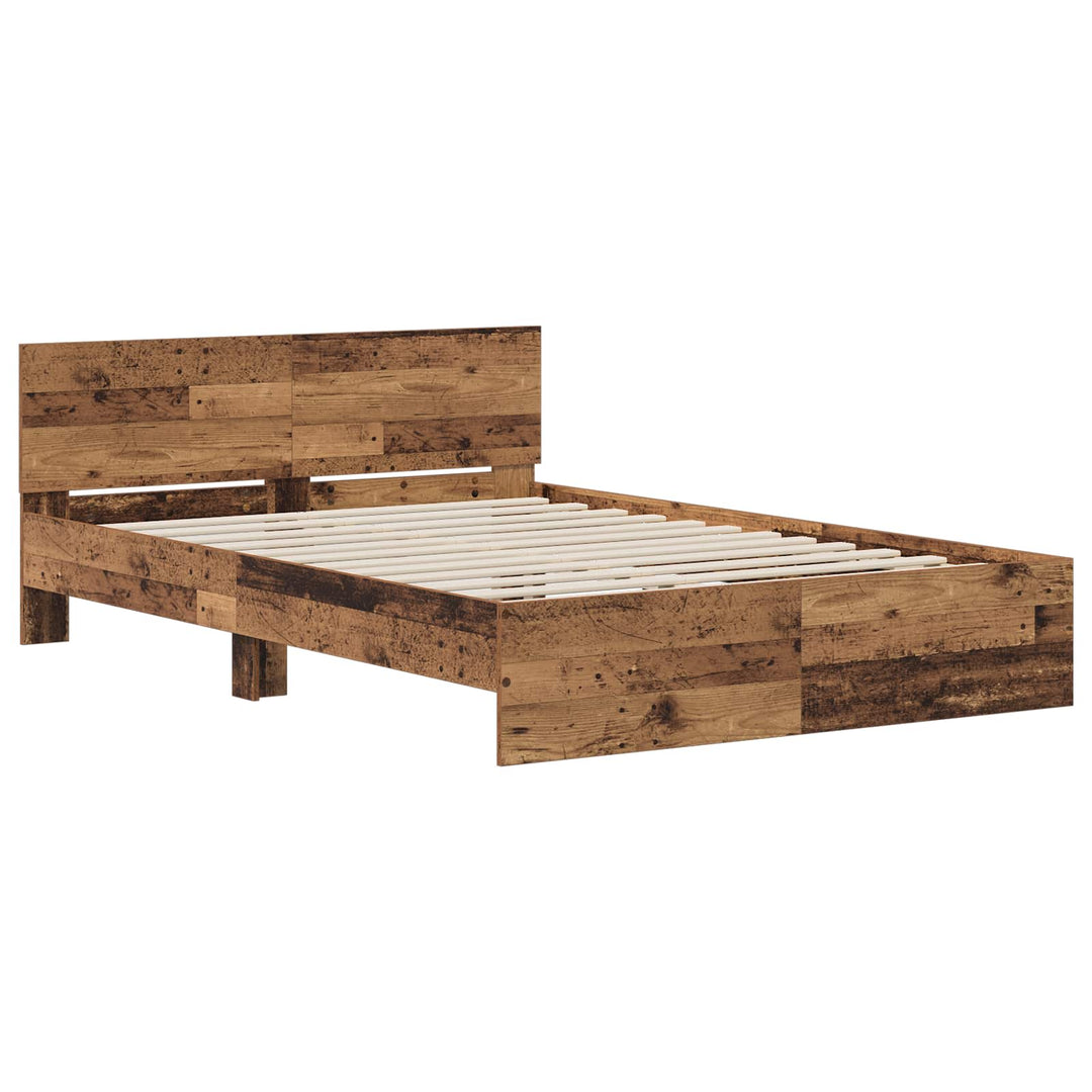 Sengestel med hovedgærde Gammelt træ 160 x 200 cm