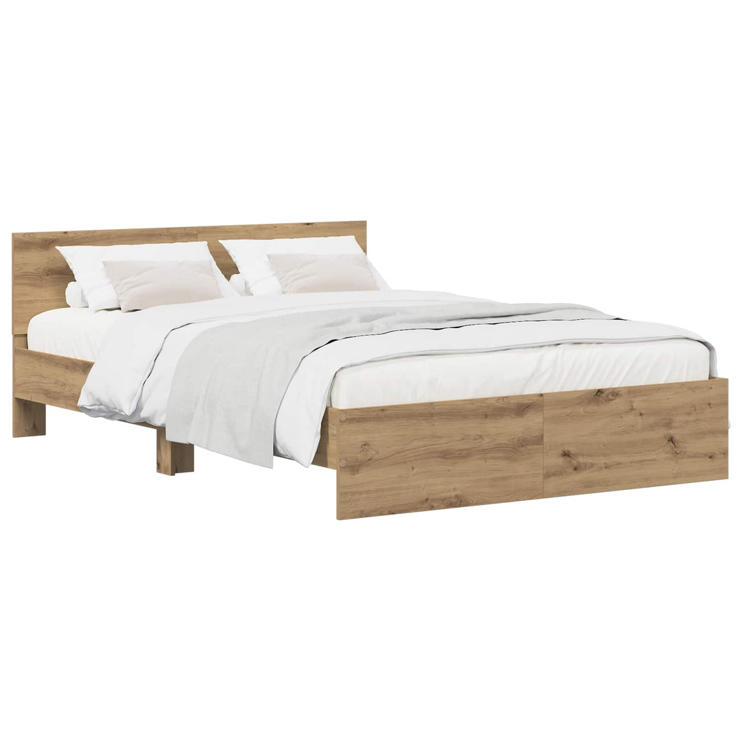 Sengeramme med sengegavl Artisan-eg 140 x 190 cm