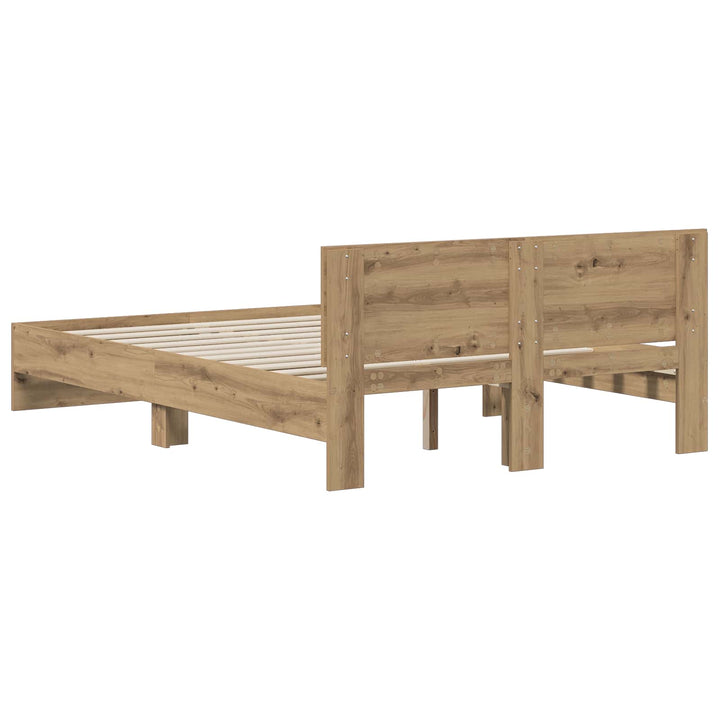 Sengeramme med sengegavl Artisan-eg 140 x 190 cm