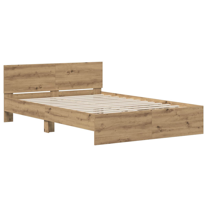 Sengestel med hovedgærde Artisan-eg 135 x 190 cm