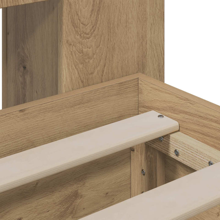 Sengestel med opbevaring og hovedgærde Artisan-eg 150 x 200 cm